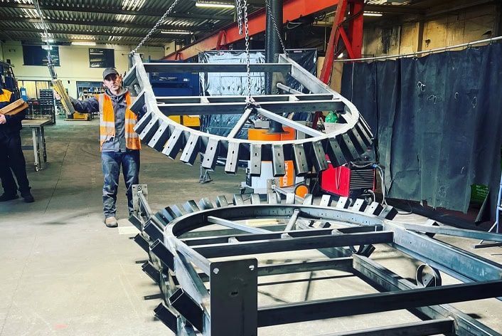 Large fabricated and welded metal assembly manufactured by Regent Engineering