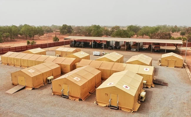 defence camp with tents