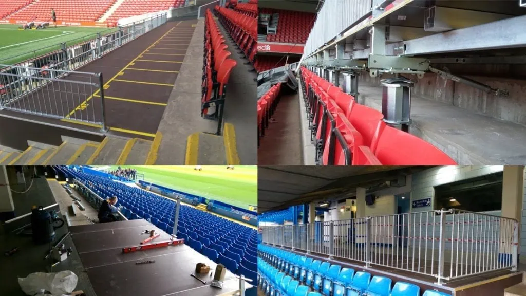 Regent engineering manufacture flooring system for football stadiums FloorStak